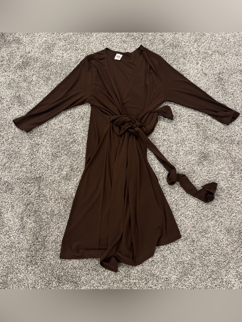 Classic Wrap Maxi Dress in Chocolate Brown